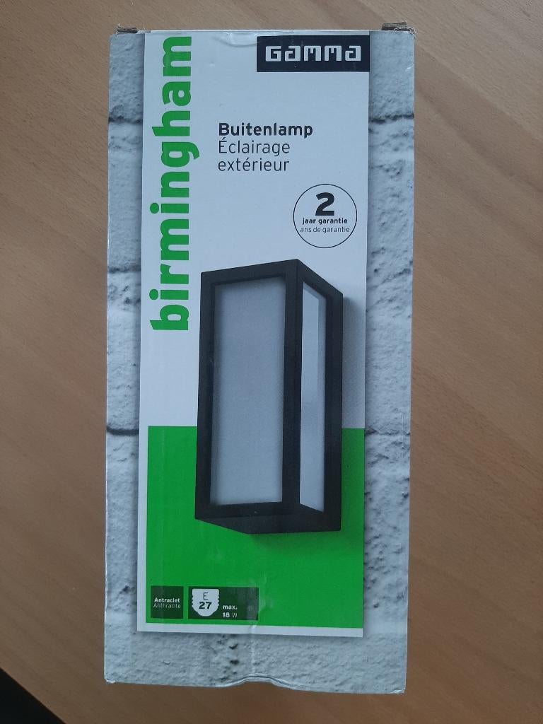 Buitenlamp Birmingham Gamma Antracite., Tuin en Terras, Wandlamp, Ophalen of Verzenden, Netvoeding, 50 tot 250 watt