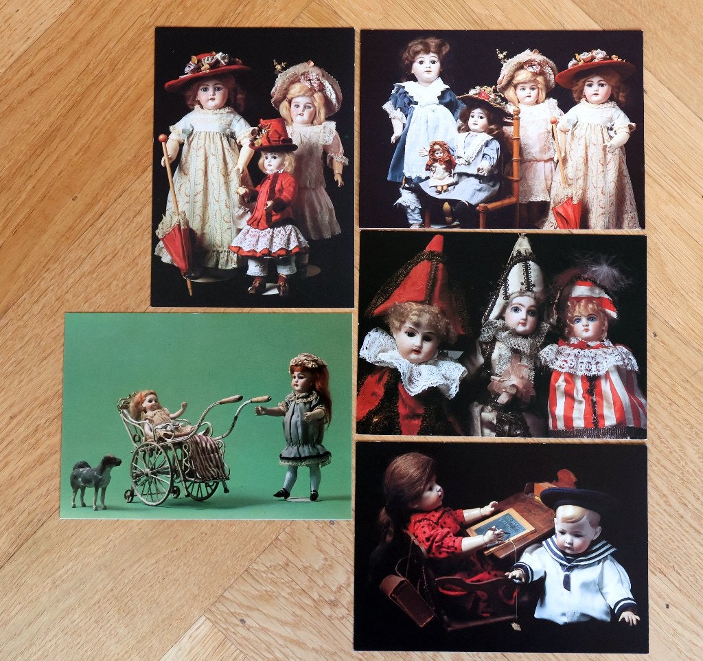 5 ansichtkaarten van antieke poppen uit het Zurich museum., Verzamelen, Ophalen of Verzenden, Nieuw, Overige typen