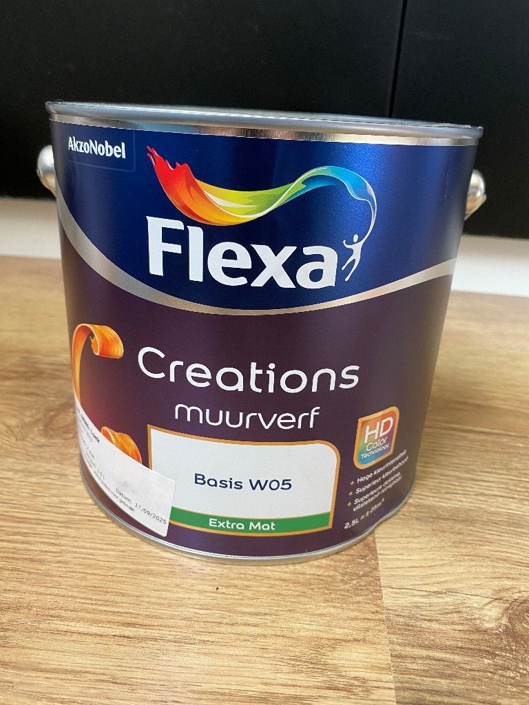 Grijze muurverf Wild Dove Flexa nieuw, Doe-het-zelf en Verbouw, Ophalen, Nieuw, Verf, Grijs