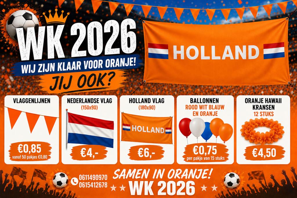 Oranje buurtpakketten! Vlaggetjes voorraad genoeg €0,85 WK, Hobby en Vrije tijd, Spaarzegeltjes, Ophalen of Verzenden, Overige soorten