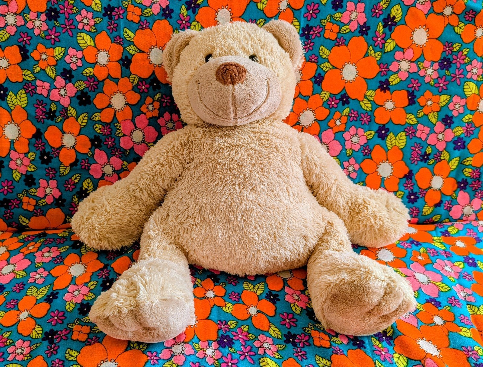 Verzwaarde beer bear knuffel bear beige crème, Beer, Ophalen of Verzenden, Zo goed als nieuw, Middelgroot (20 tot 80 cm)