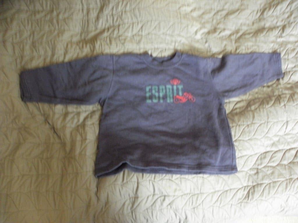 Brede blauw katoenen motor print trui ESPRIT mt 104/110 zgan, Trui of Vest, Ophalen of Verzenden, Zo goed als nieuw, Esprit