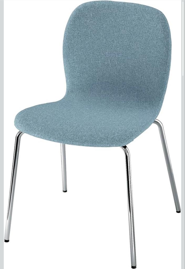 Nieuwe IKEA KARLPETTER stoel - Lichtblauw met metaal, Twee, Blauw, Nieuw, Ophalen of Verzenden