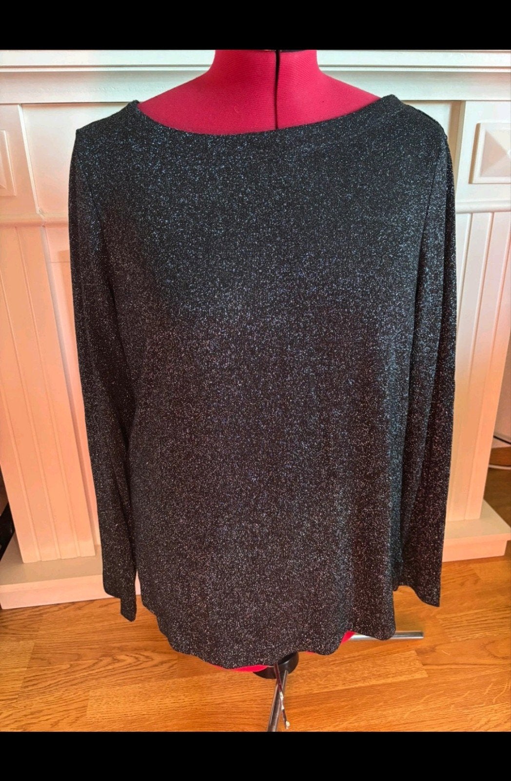 Nieuwe lange top glitter Hema zwart maat xl, Ophalen of Verzenden, Nieuw, Maat 46/48 (XL) of groter, Zwart