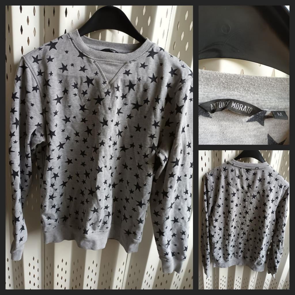 Antony Morato grijze herentrui sweatshirt sterrenprint M, Antony Morato, Maat 48/50 (M), Ophalen of Verzenden, Grijs