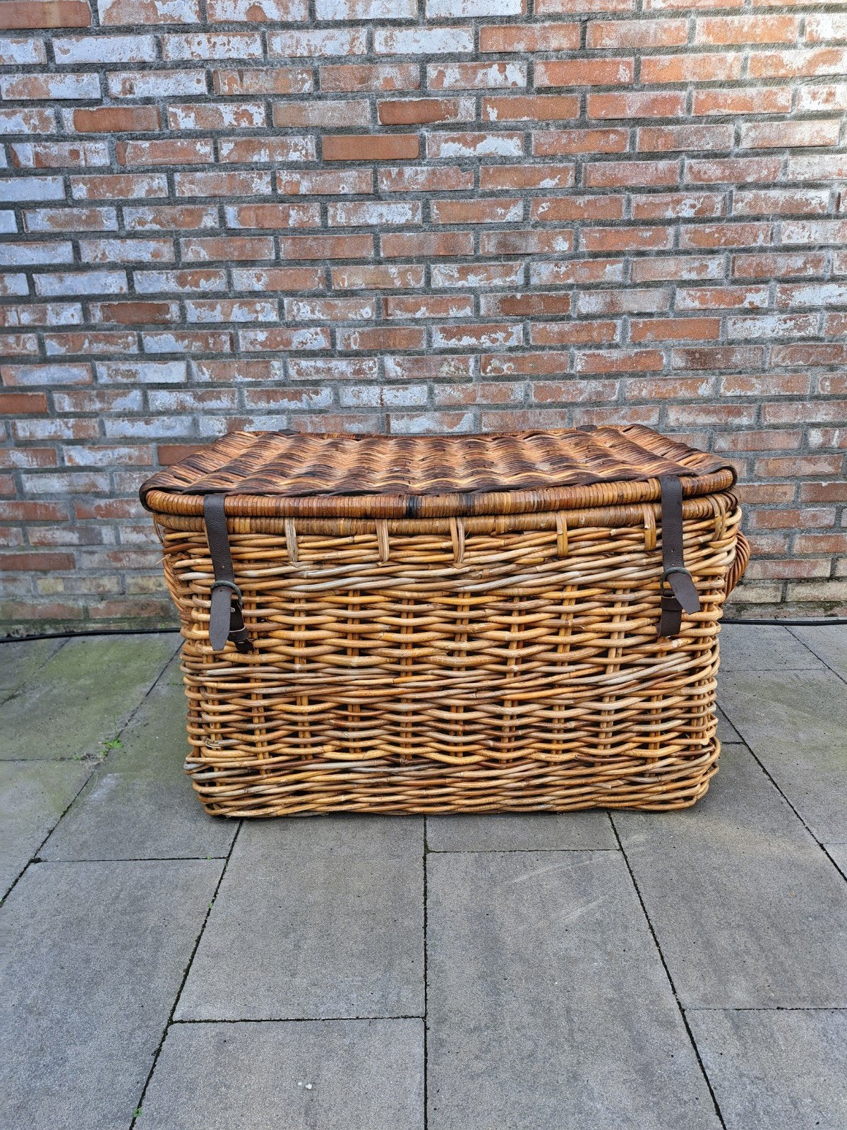 Grote rieten mand, Huis en Inrichting, Ophalen, Gebruikt, 50 tot 100 cm, 5 – 50