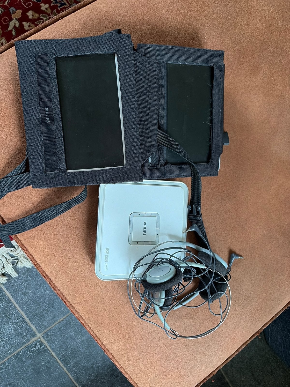 Philips Draagbare DVD Speler voor in de auto met 2 schermen, Audio, Tv en Foto, Philips, Gebruikt, Draagbaar, Ophalen