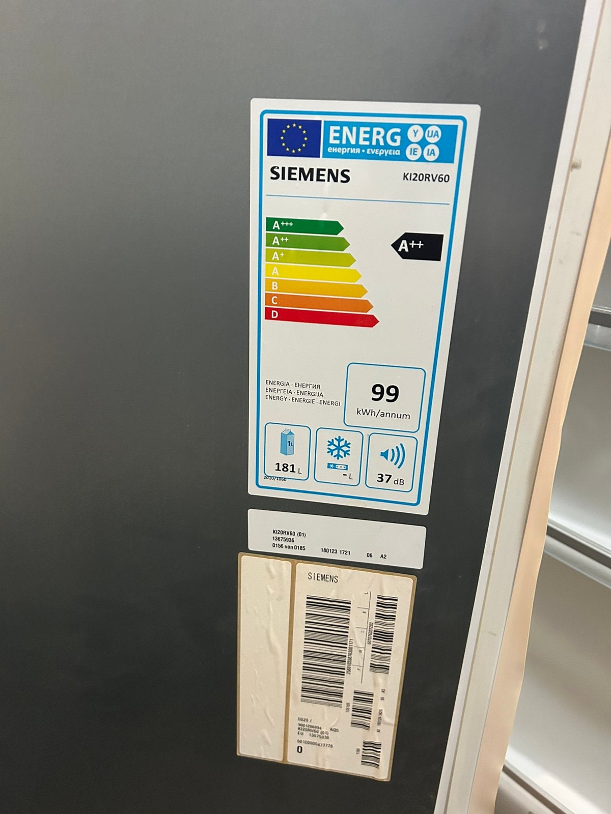 Siemens Inbouw koelkast, Ophalen, Zo goed als nieuw, Zonder vriesvak