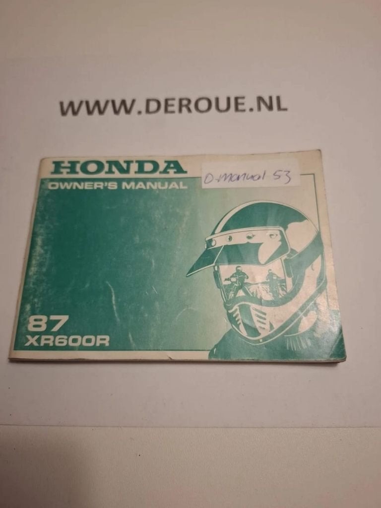 53 0WNERS MANUAL HONDA XR600RH E 1987 USED, Ophalen of Verzenden, Honda