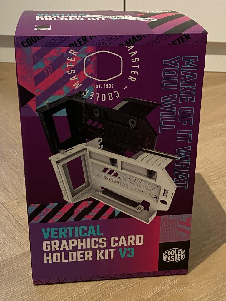 Cooler Master Vertical Graphics Card Holder Kit V3 Zwart, Computers en Software, Computerbehuizingen, Zo goed als nieuw, Ophalen of Verzenden