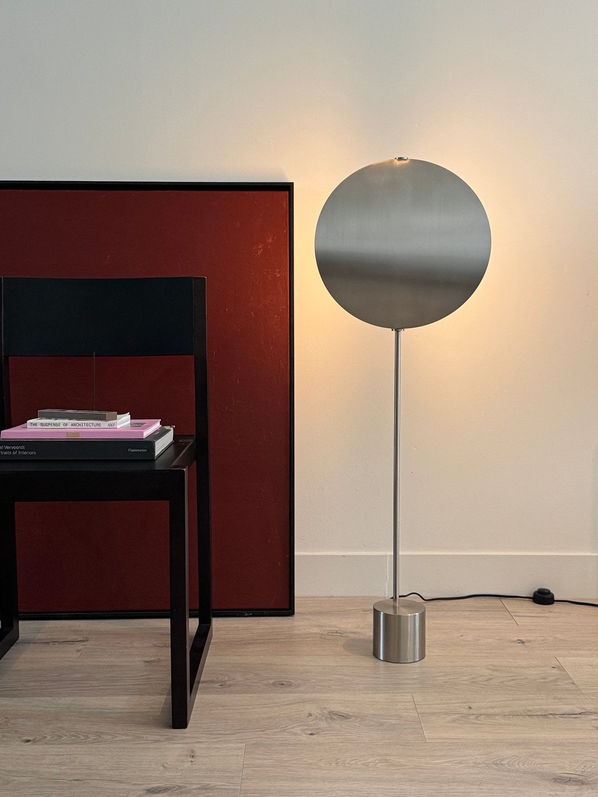 Bolia Callas design vloerlamp laag | zilver, Ophalen, Modern, rvs, 100 tot 150 cm, Overige fittingen
