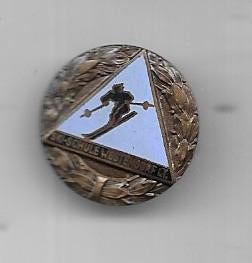 SKI BROCHE SPELD EMAILE, Verzenden, Gebruikt, Sport, Speldje of Pin