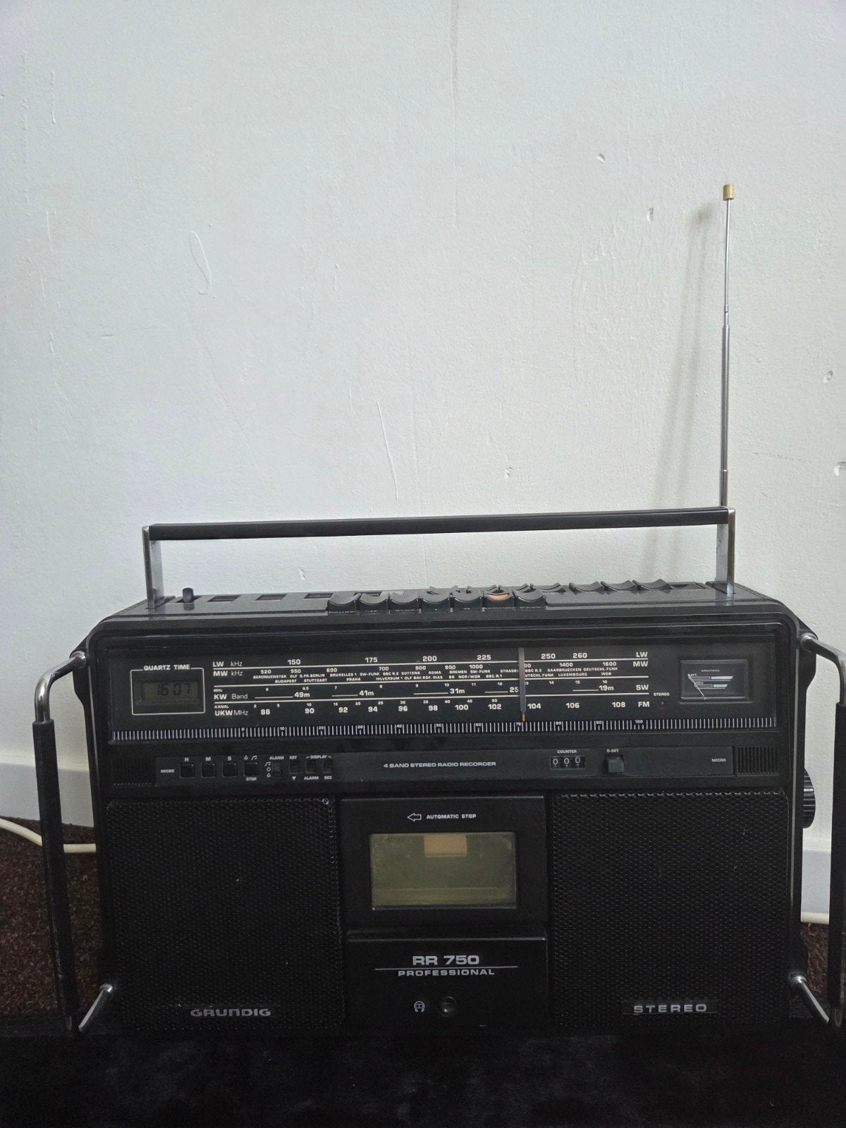 Antieke Grundig RR 750 Radio Cassette Recorder, Ophalen