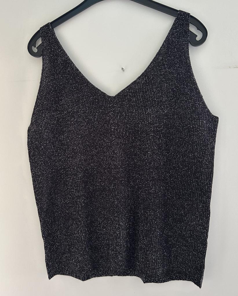 True Spirit gebreid singlet mt XL 42 / 44, Kleding | Dames, Tops, Zwart, Maat 42/44 (L), Nieuw, Ophalen of Verzenden