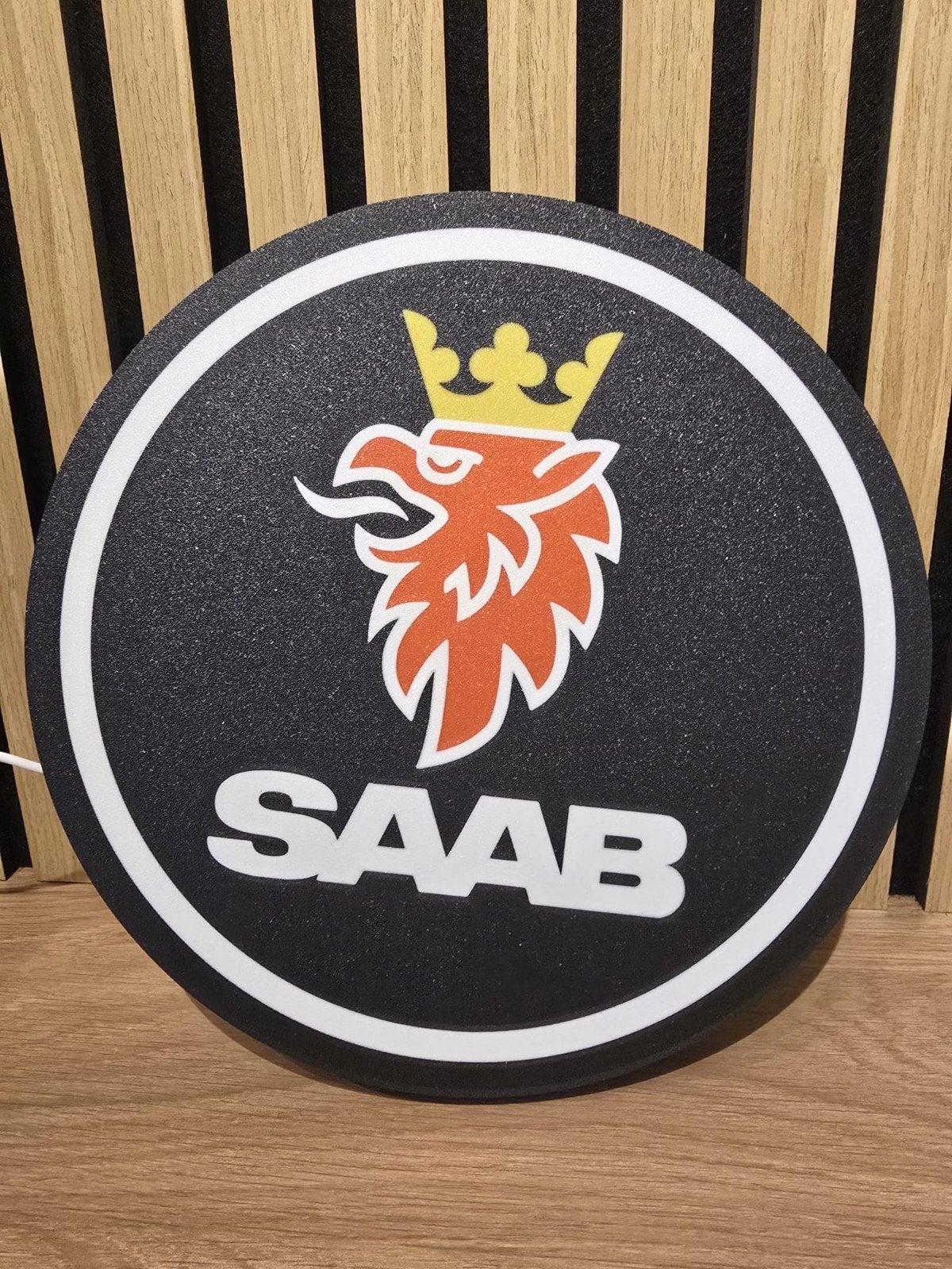 Saab verlicht logo - wanddecoratie, Auto diversen, Auto-accessoires, Nieuw, Ophalen of Verzenden