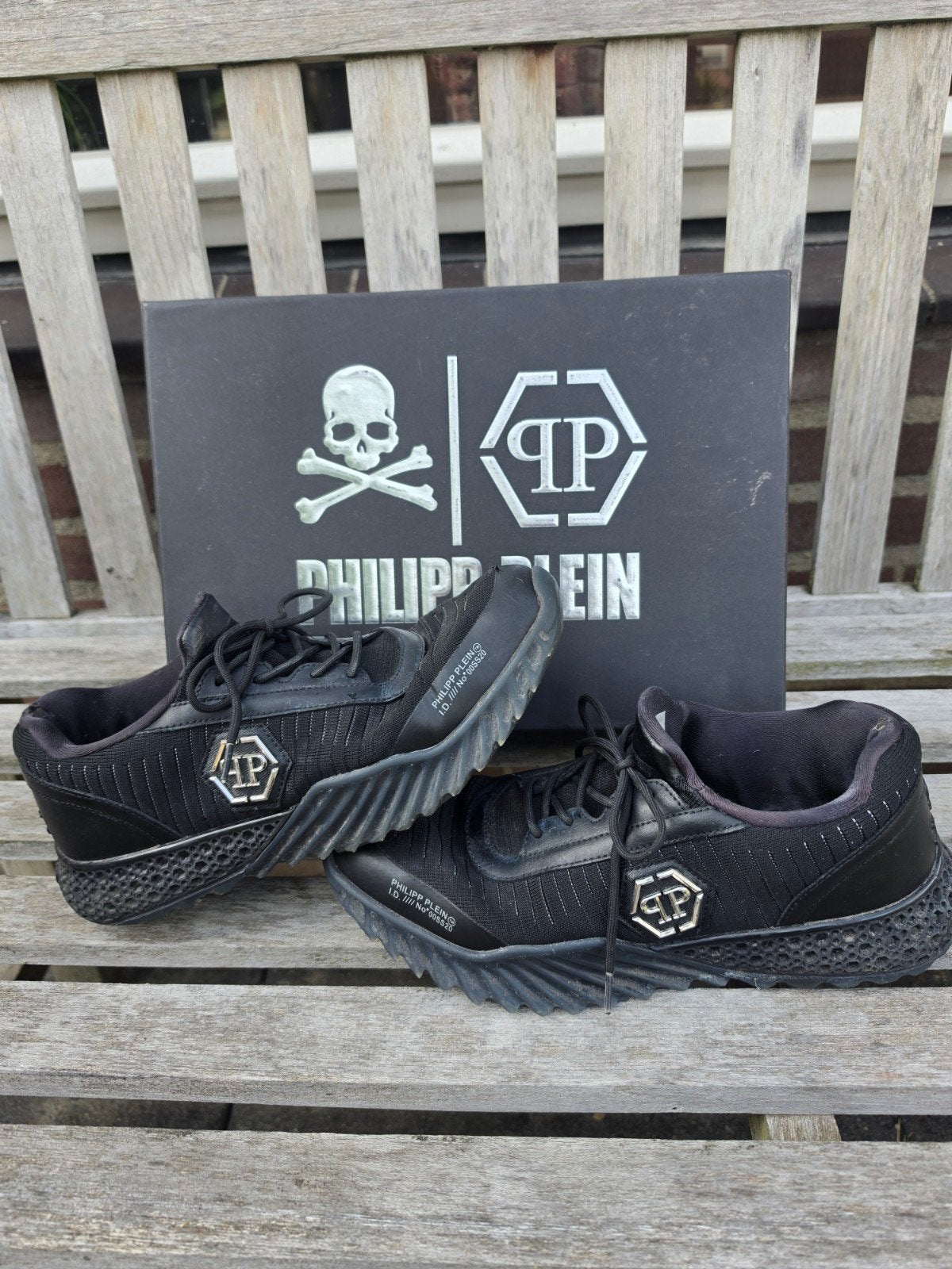 philipp plein sneaker hexagon runner maat 43 black, Ophalen of Verzenden, Zwart