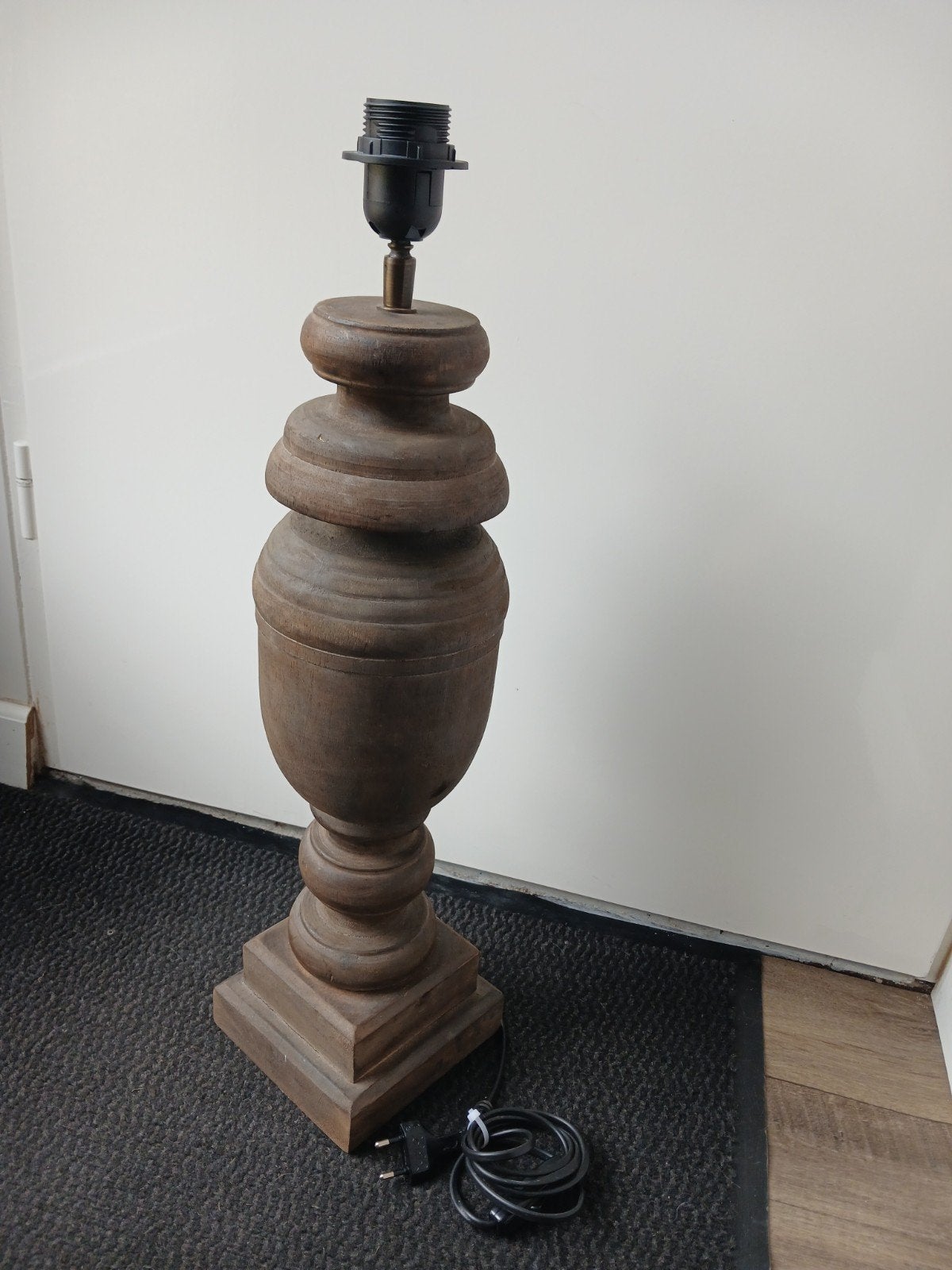 Mooie landelijke schemerlamp groot, 60 cm, Zo goed als nieuw, Schemerlamp, E27 (groot)