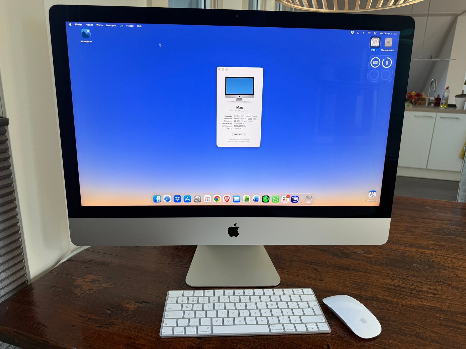 iMac 27 inch 5K, (2020) 512GB SSD 40GB DDR4, Computers en Software, Ophalen, SSD, IMac, 512 GB