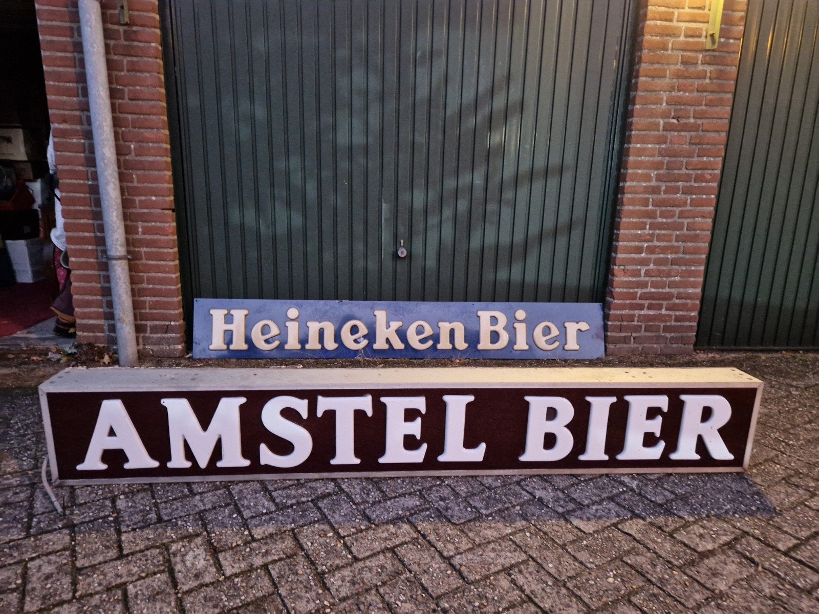 Amstel bier of Heinken bier lichtbak, Ophalen of Verzenden, Reclamebord