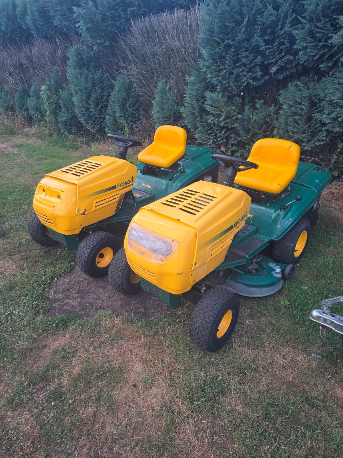 2 x yard man zitmaaier 12.5 pk met opvangbak opknapper, Ophalen of Verzenden, Gebruikt, 50 cm of meer