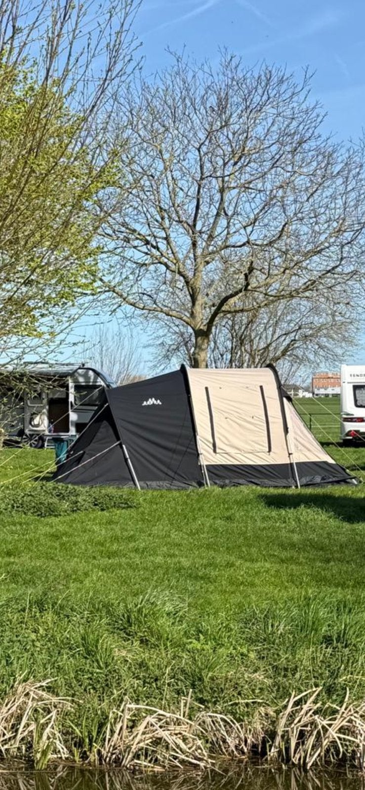 Technisch katoenen tunneltent Optima 4, Caravans en Kamperen, Tenten, Ophalen, Zo goed als nieuw, Tot en met 4