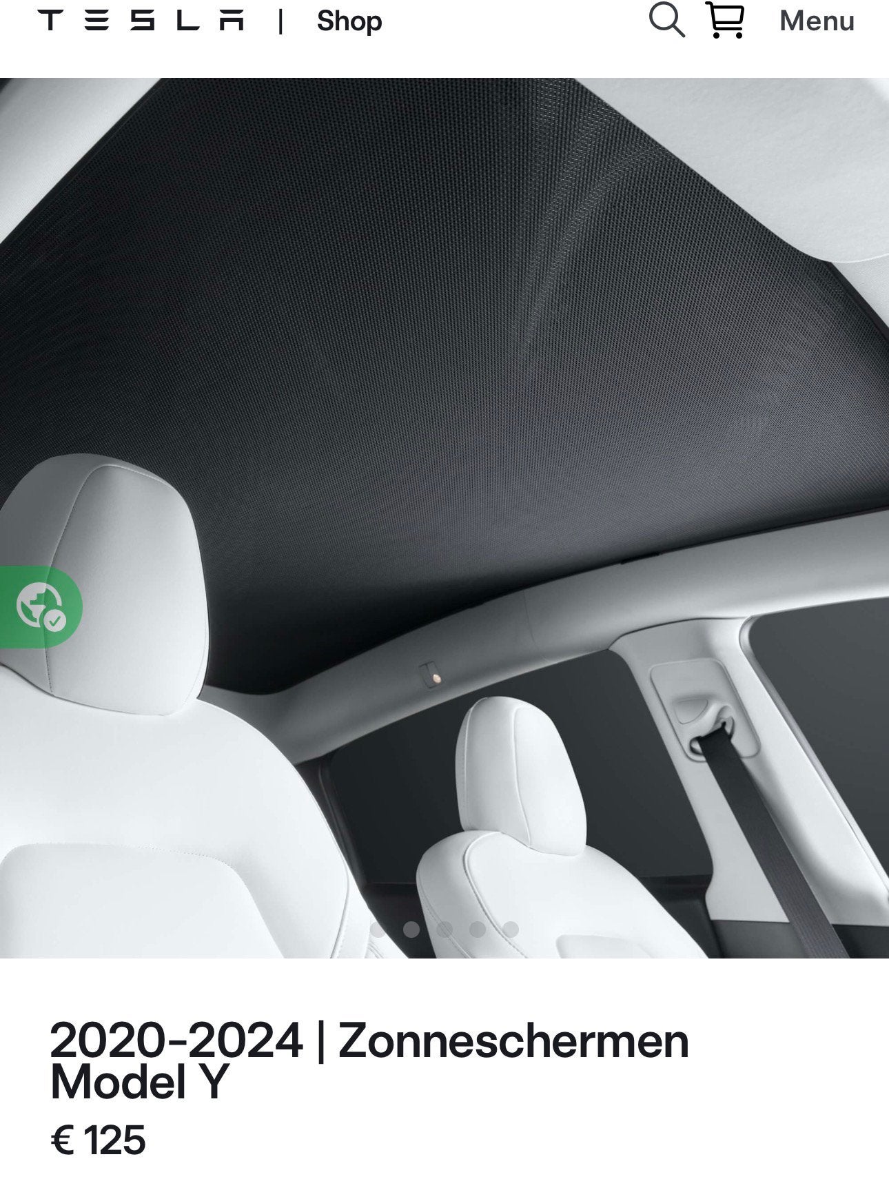 Zonnescherm voor Tesla Model Y Panoramadak en achterklep
