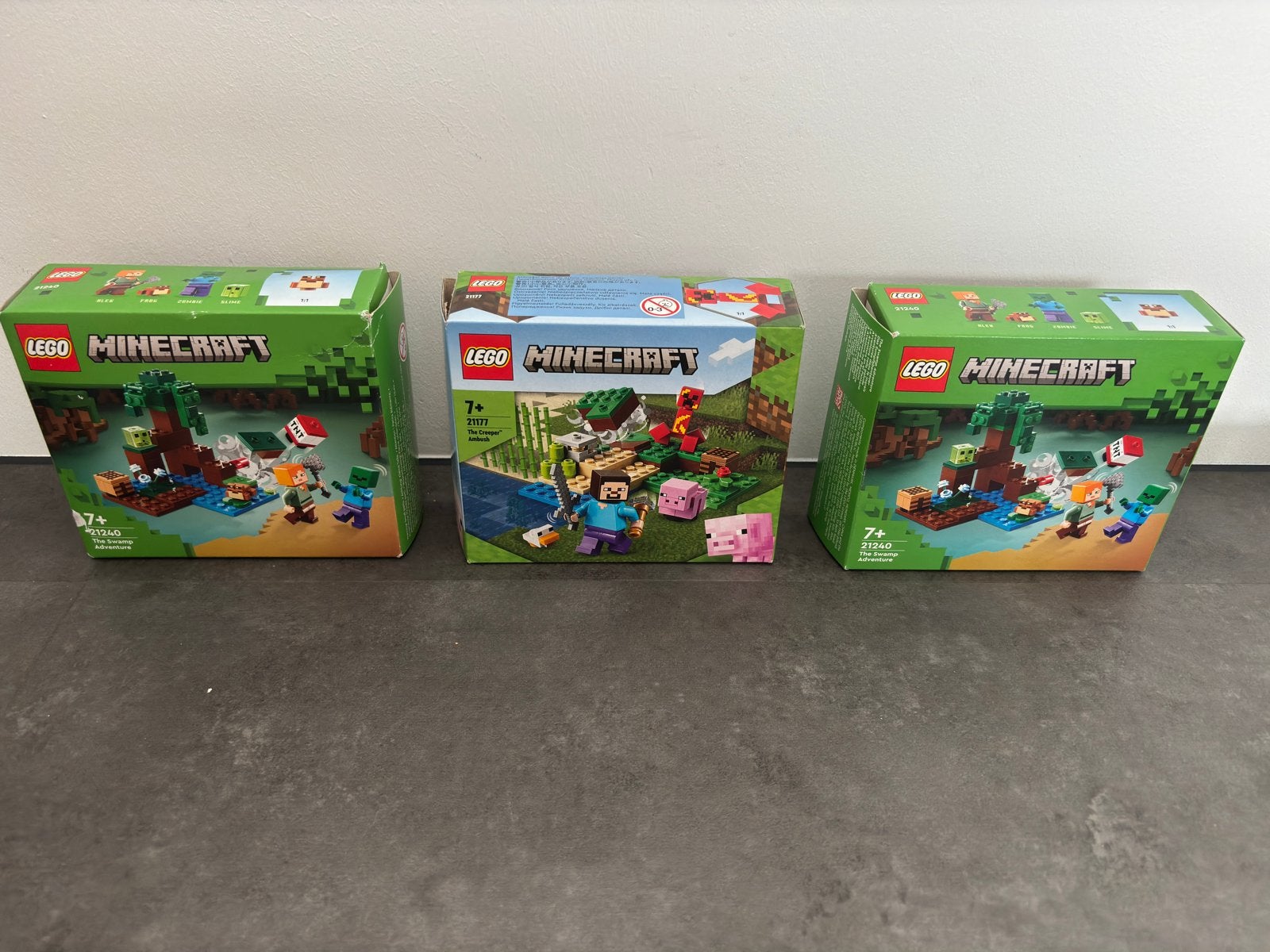 3x LEGO Minecraft sets, Ophalen of Verzenden, Zo goed als nieuw, Lego, Minecraft