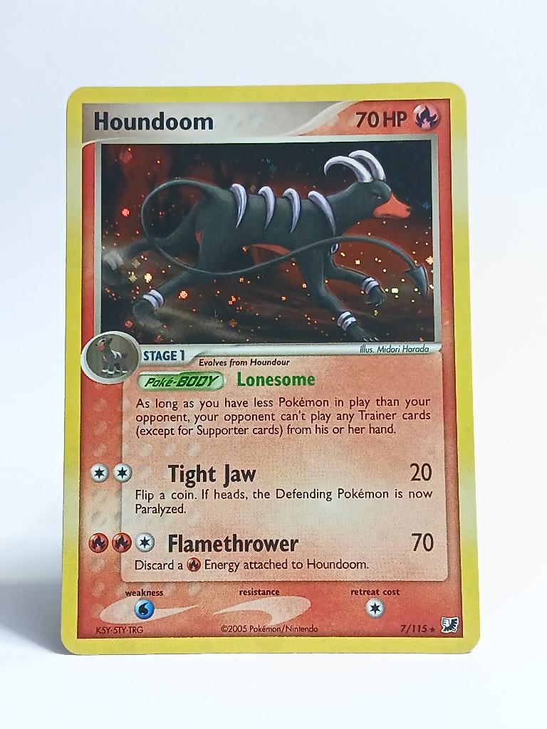 Pokémon - EX Unseen Forces - Houndoom - 7/115 - Holo, Verzenden, Zo goed als nieuw, Losse kaart, Foil