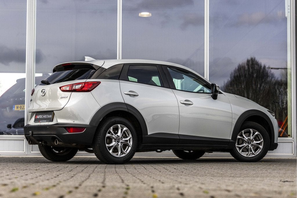 Mazda CX-3 2.0 SkyActiv-G 120 Dynamic | Automaat | Trekhaak, Auto's, Stof, 4 cilinders, Wit, SUV of Terreinwagen