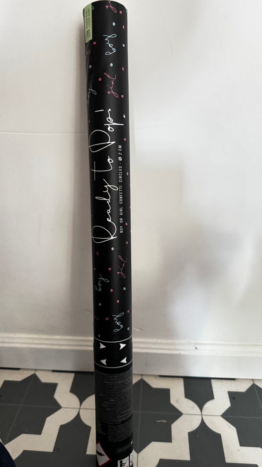 2x Confettikanon gender reveal meisje | Nieuw, Kinderen en Baby's, Ophalen of Verzenden, Nieuw