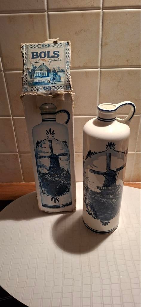 Oude Bols Jenever Kruik VOL met Doos, Antiek en Kunst, Ophalen of Verzenden
