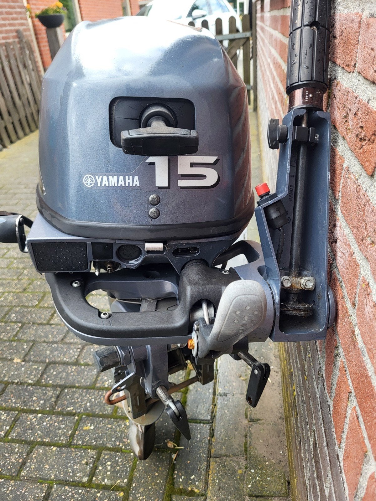Yamaha 15 pk 4-takt buitenboordmotor kortstaart, Watersport en Boten, Ophalen, 10 tot 30 pk, Gebruikt, Viertaktmotor