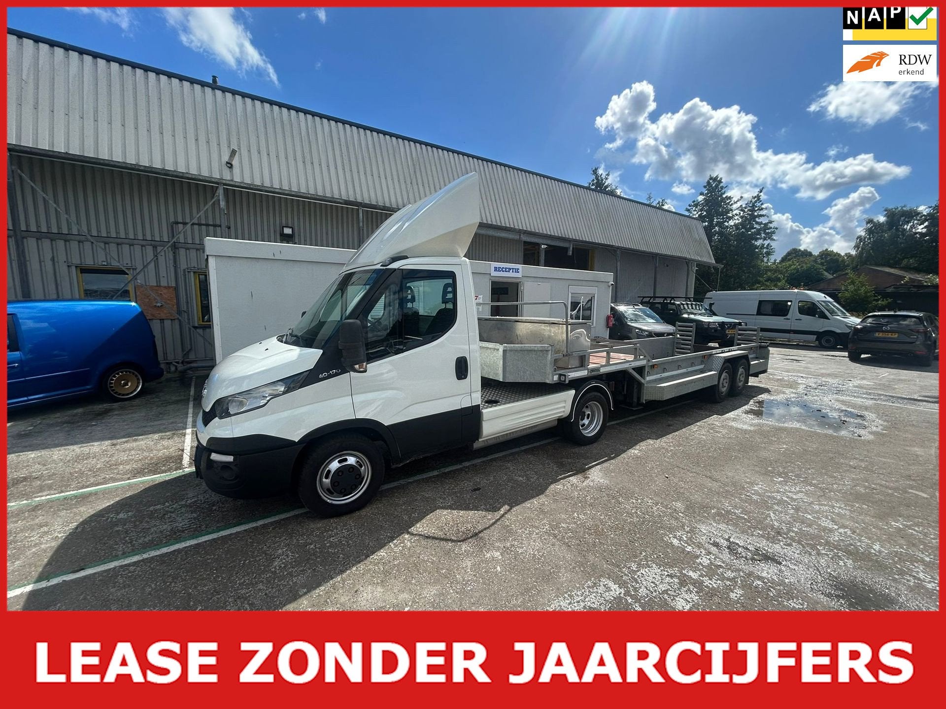 Iveco Daily 40C17 3.0 300 complete combi trailer bouwjaar !, Auto's, Euro 5, Achterwielaandrijving, Gebruikt, 4 cilinders