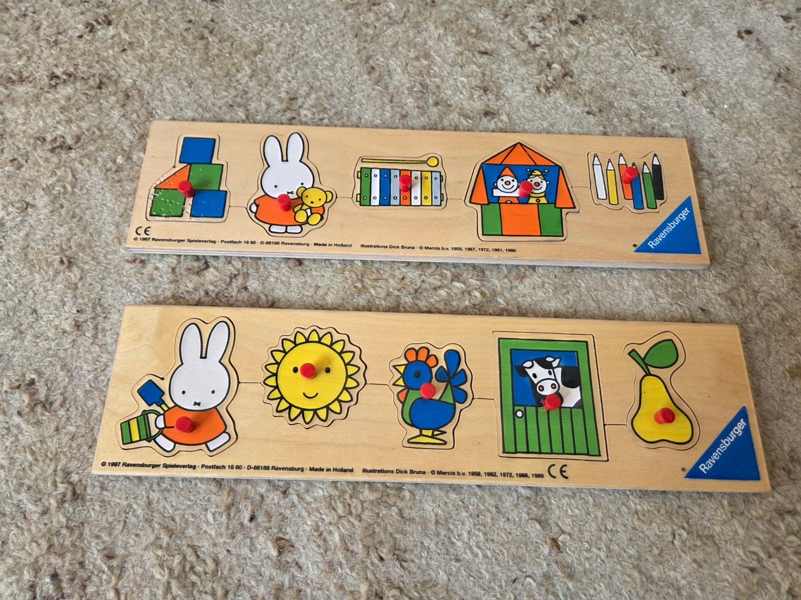 2 legpuzzels van nijntje, Ophalen of Verzenden, Minder dan 10 stukjes, 6 maanden tot 2 jaar