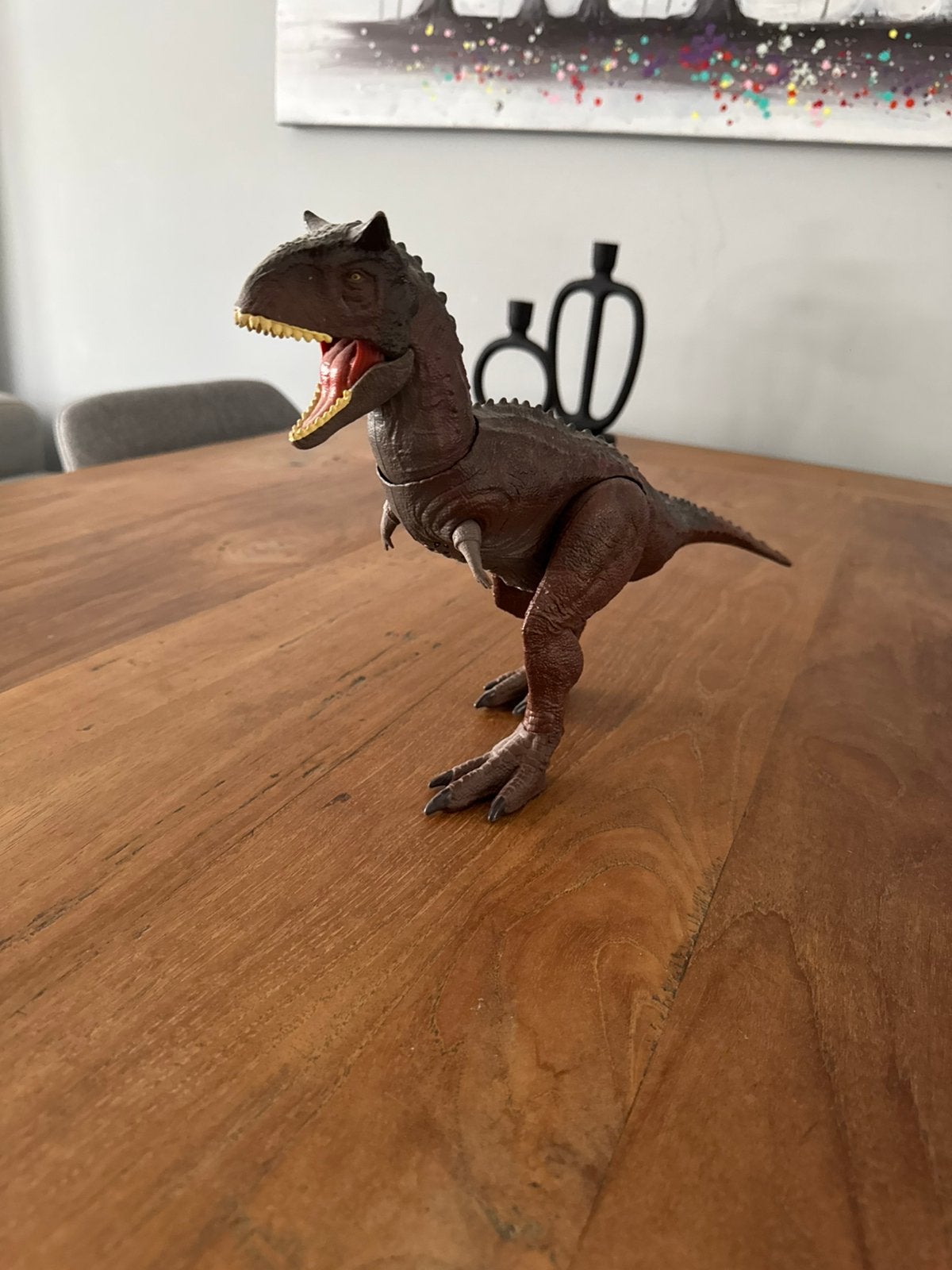 Jurassic world camp cretaceous carnotaurus, Ophalen of Verzenden, Zo goed als nieuw, Paard, Beeldje of Figuurtje