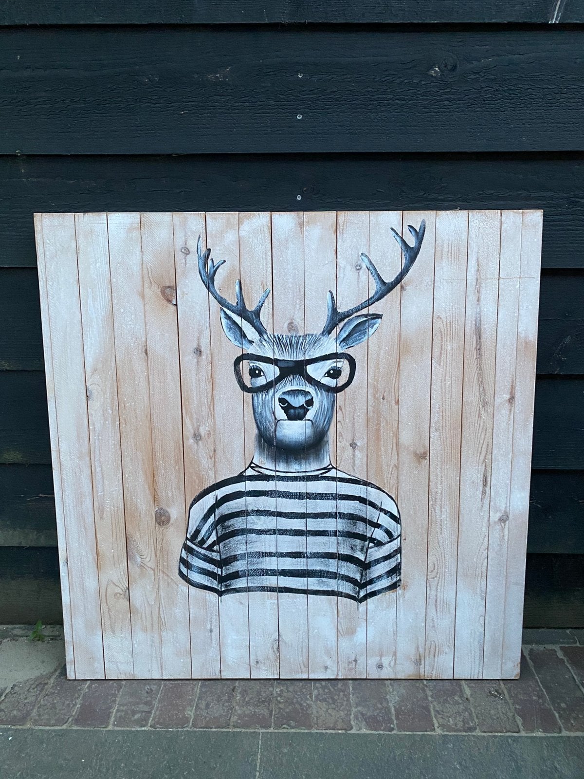Schilderij, Acrylverf, Hout, Dieren, Ophalen