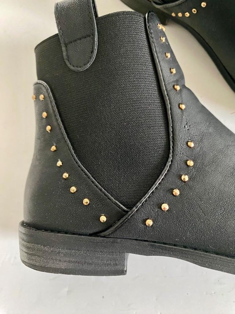 i529 Sacha: maat 37 lage laarsjes laarzen boots schoenen, Zwart, Ophalen of Verzenden, Zo goed als nieuw, Sacha