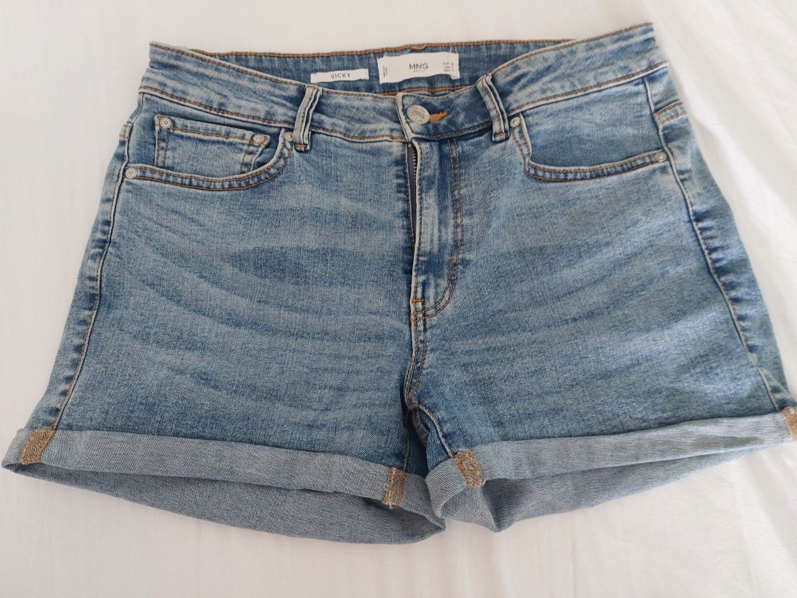 Mango denim short maat 38, spijkershort, Ophalen of Verzenden, Blauw
