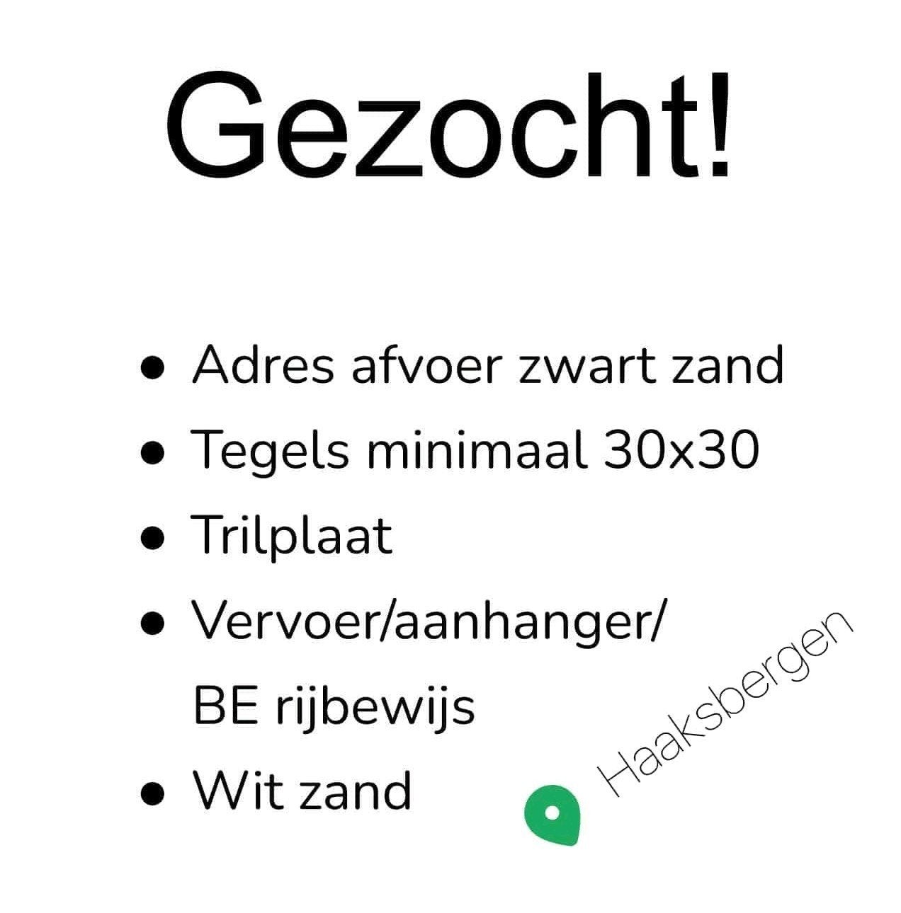 Gezocht! Tegels minimaal 30x30 23m2, Gebruikt, Ophalen of Verzenden, 10 m² of meer, Beton