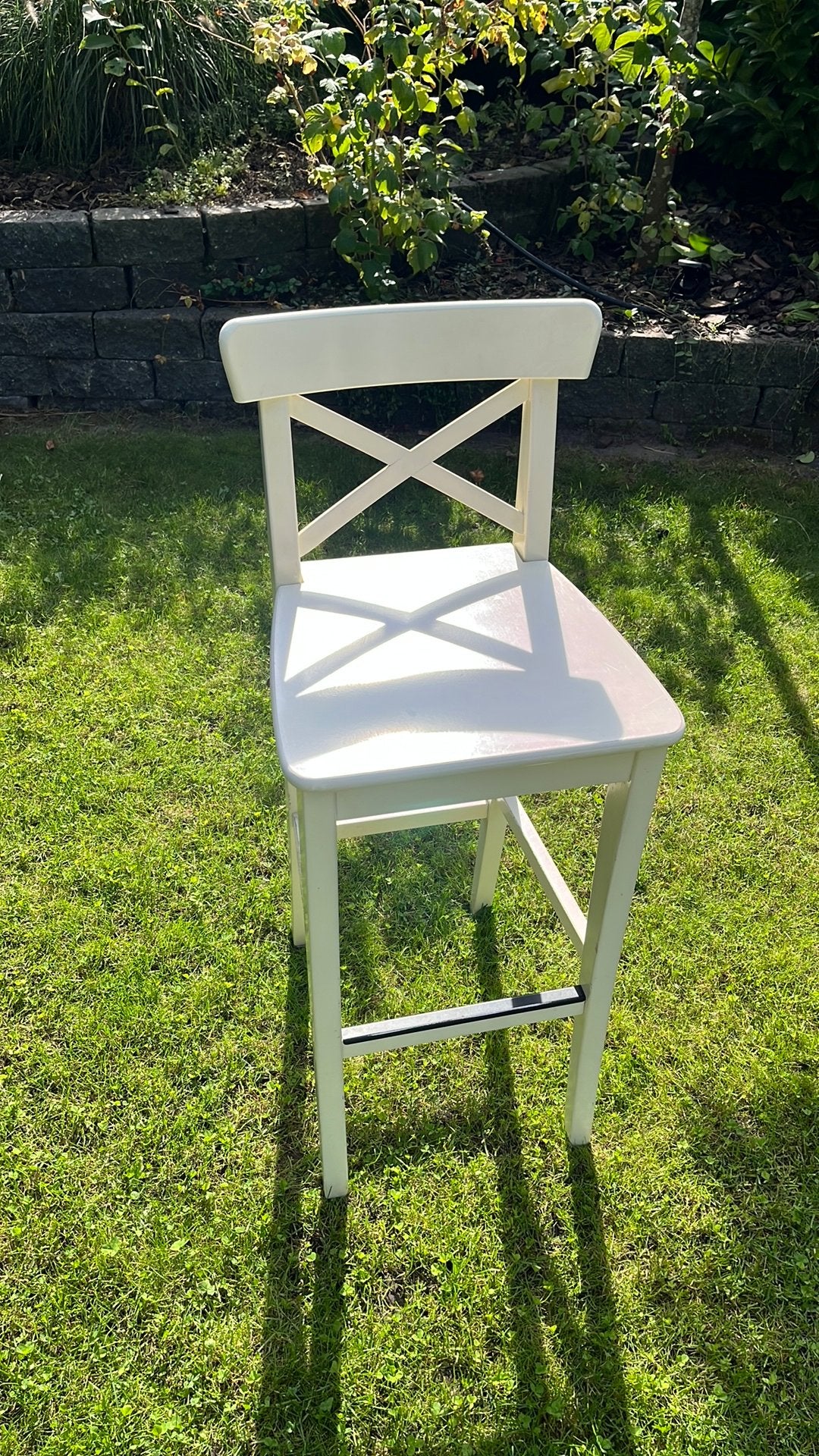 4 x ikea ingolf barkrukken wit, Ophalen, Met voetsteun, 60 tot 90 cm, Zo goed als nieuw