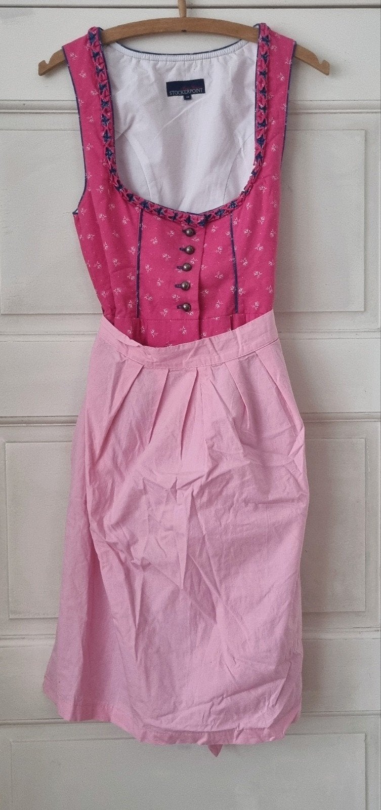 mooie Stockerpoint dirndl roze met blauw mt 40 oktoberfeest, Maat 38/40 (M), Ophalen of Verzenden, Kleding, Stockerpoint