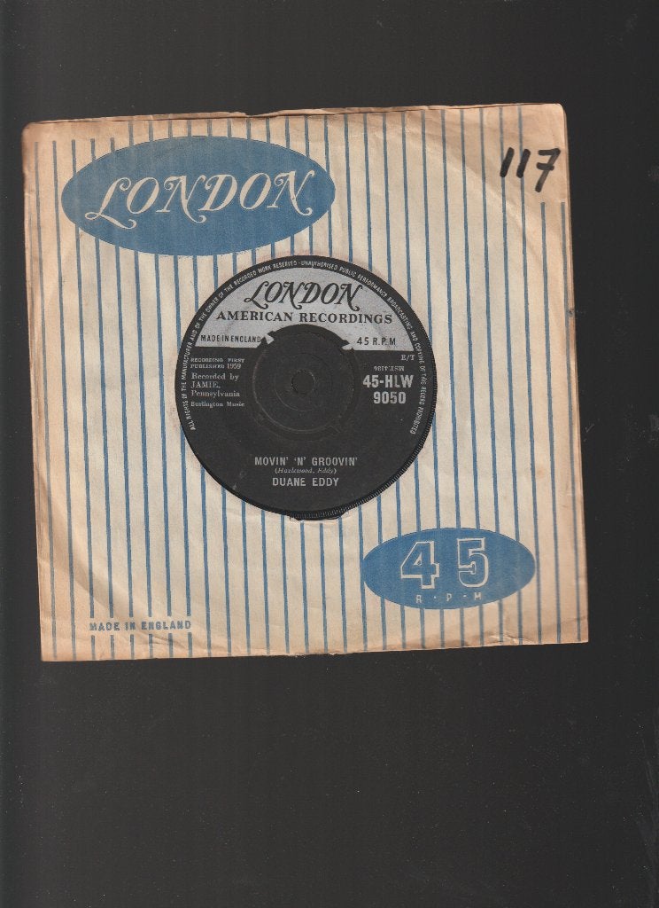 DUANE  EDDY  --  MOVIN'  'N'  GROOVIN'  //  ROCK 'N' ROLL, Cd's en Dvd's, Gebruikt, Verzenden, Originele persing, 7 inch