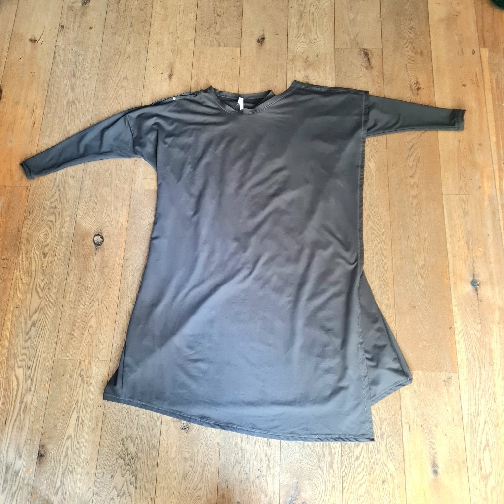 Grijs asymmetrisch katoenen avant-garde stofjasje, Maat 38/40 (M), Ophalen of Verzenden, Zo goed als nieuw, Individuals