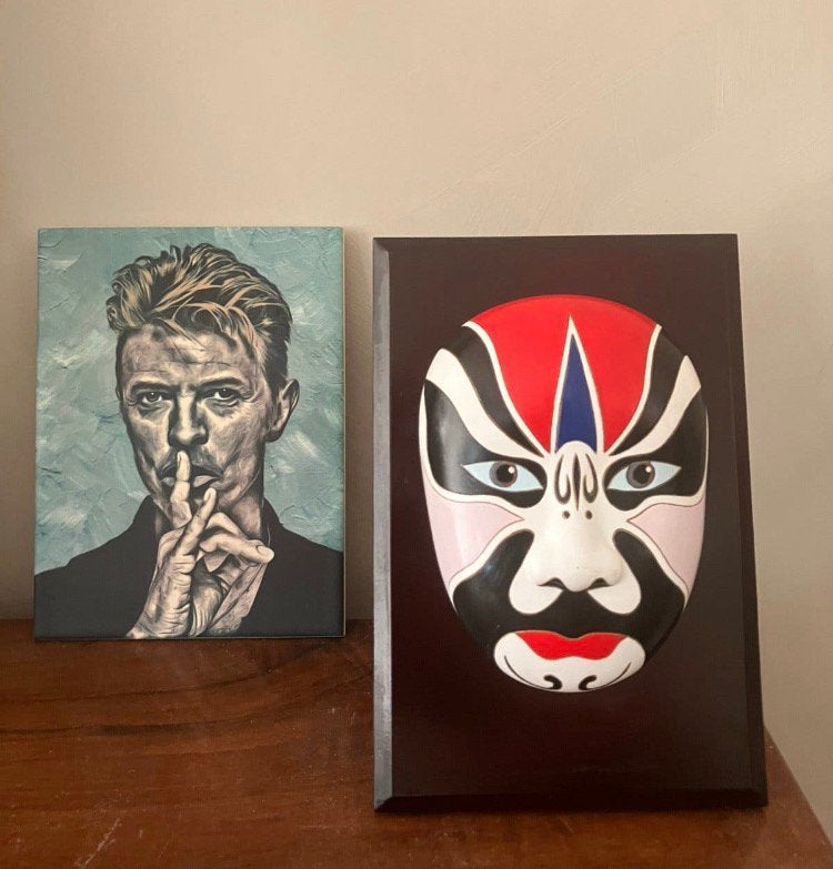 Bejing Opera mask Bosuge Chinese Opera Masker kunst art deco, Ophalen of Verzenden