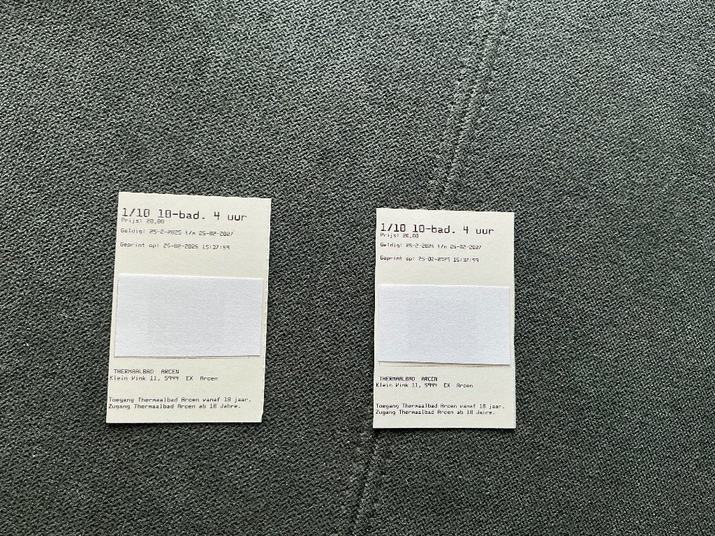 Wellness entree kaarten, Twee personen, Cadeaubon, Spa of Sauna