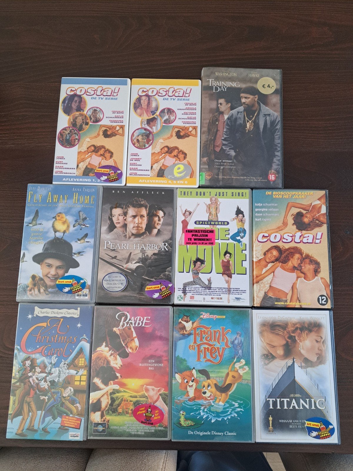 VHS (videobanden) Spice Grils, Titanium, Costa per stuk €2,-, Cd's en Dvd's, Alle leeftijden, Verzenden, Gebruikt, Overige genres