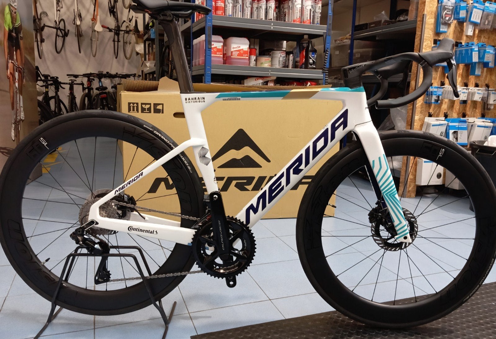 MERIDA REACTO TEAM BAHRAIN XS, Fietsen en Brommers, Fietsen | Racefietsen, Overige merken, Carbon, 49 tot 53 cm, Ophalen of Verzenden
