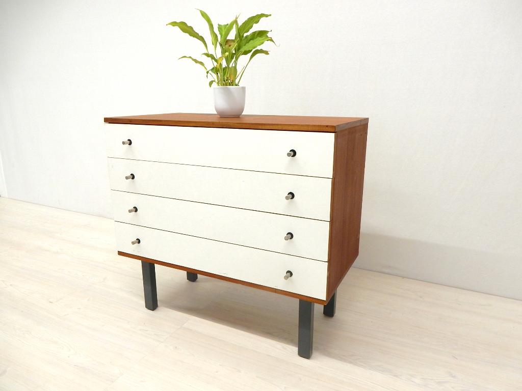 Retro Vintage Ladekast Kast Dressoir Tv Meubel Jaren 60 / 70, Huis en Inrichting, Kasten | Ladekasten, Teakhout, Gebruikt, ., Vintage