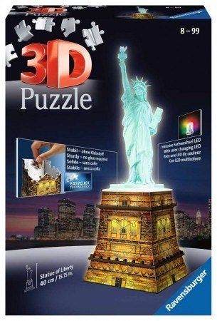 Ravensburger: 3D Puzzle: Statue of Liberty Night Edition, Ophalen of Verzenden, Minder dan 500 stukjes, Nieuw, Rubik's of 3D-puzzel