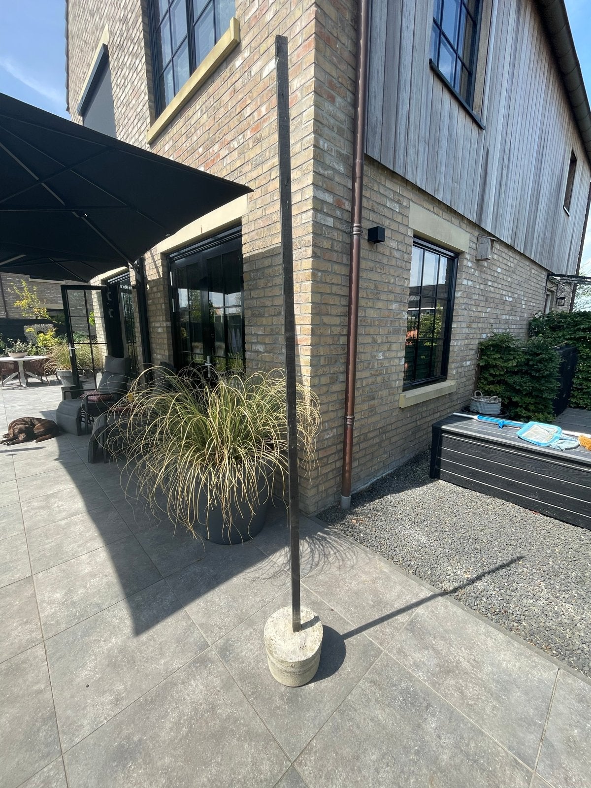 Party palen in betonnen voet voor feestverlichting, Ophalen, Gebruikt, Versiering, Overige